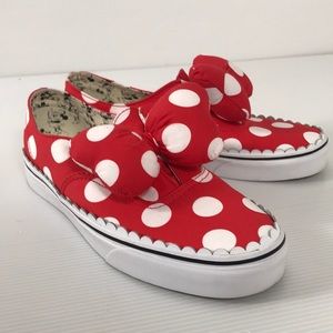 Vans Disney Minnie Mouse polka dot bow shoes, women’s size 10